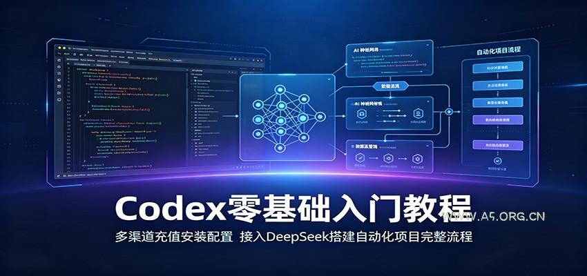 Codex零基础入门教程：多渠道充值安装配置，接入DeepSeek搭建自动化项目完整流程 - 小红泡