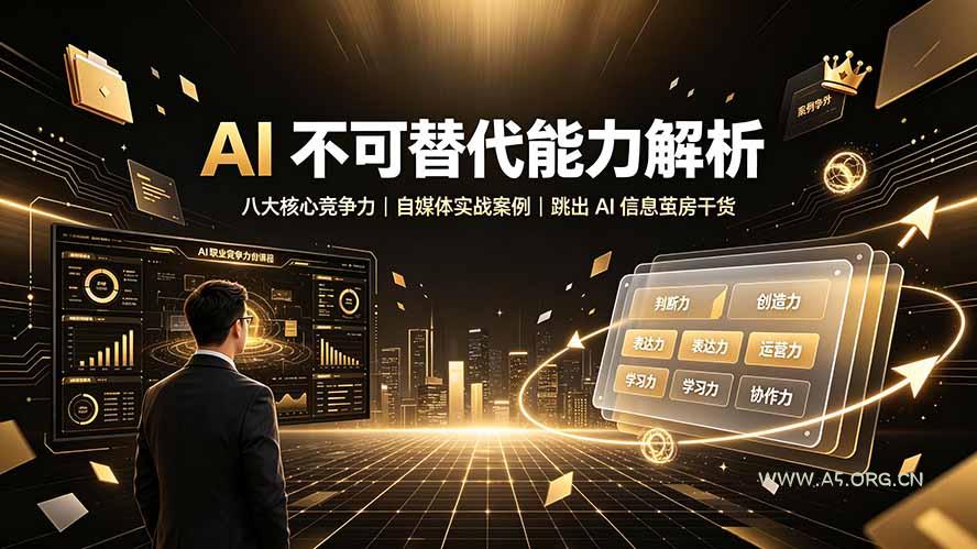 付费文章：AI 不可替代能力解析▸八大核心竞争力｜自媒体实战案例｜跳出 AI 信息茧房干货 - 小红泡