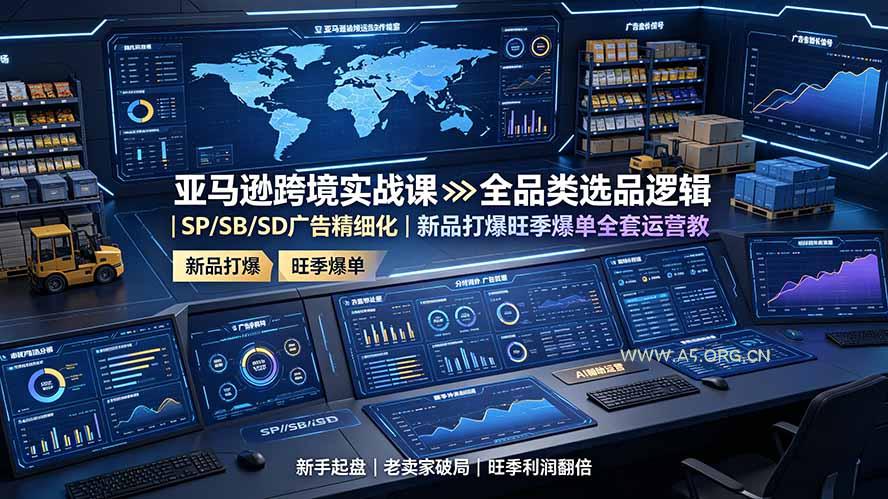 亚马逊跨境实战课:全品类选品逻辑|SP/SB/SD广告精细化|新品打爆旺季爆单全套运营教程 - 小红泡 亚马逊跨境实战课:全品类选品逻辑|SP/SB/SD广告精细化|新品打爆旺季爆单全套运营教程 - 小红泡