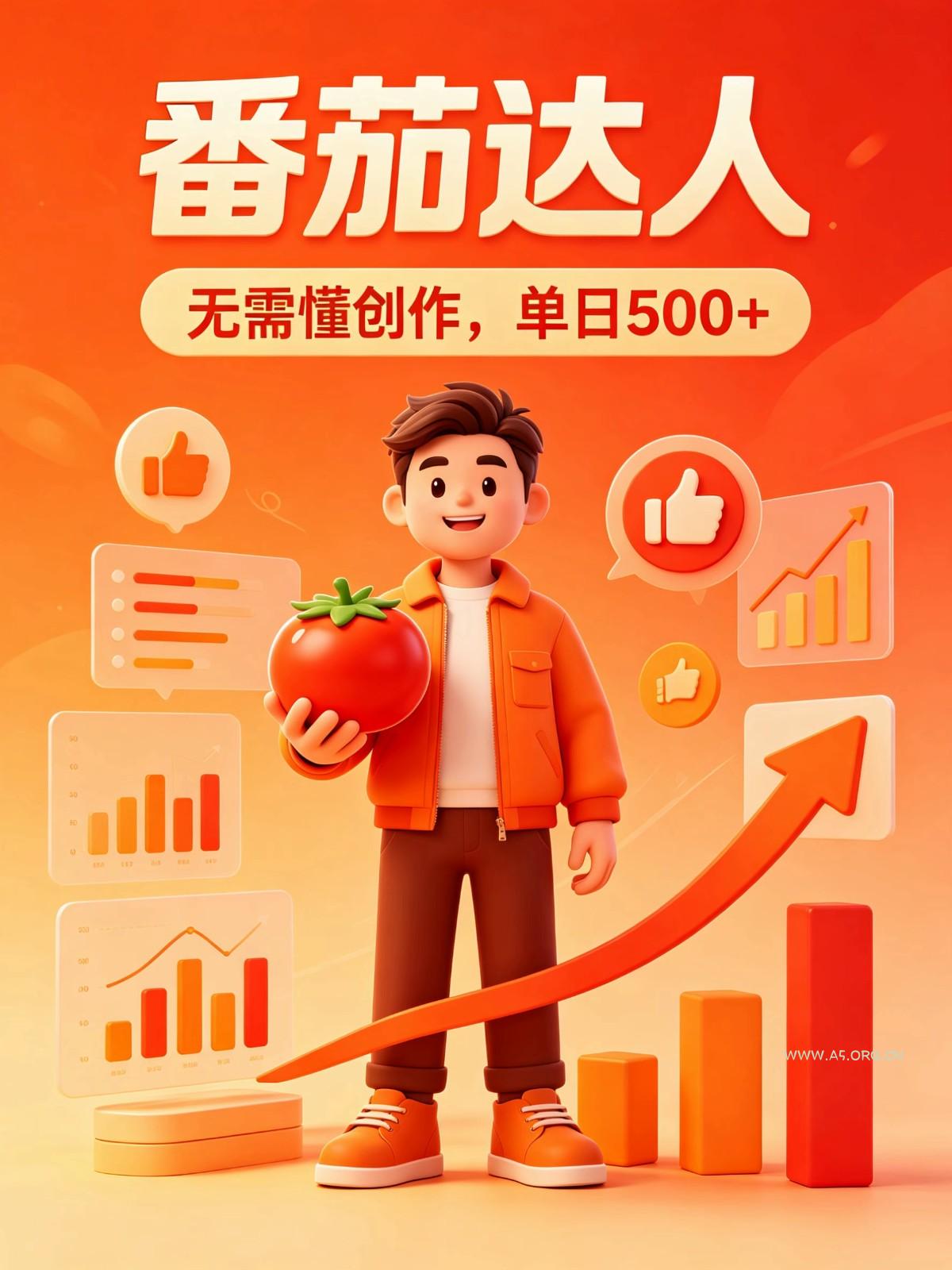 番茄小说达人全自动变现，普通人轻松日入500+ - 小红泡