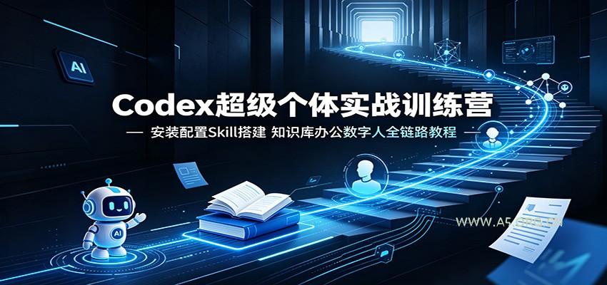 Codex超级个体实战训练营：安装配置Skill搭建，知识库办公数字人全链路教程 - 小红泡