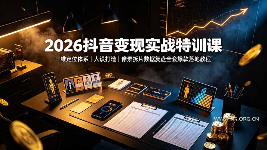 2026抖音变现实战特训课:三维定位体系|人设打造|像素拆片数据复盘全套爆款落地教程 - 小红泡 2026抖音变现实战特训课:三维定位体系|人设打造|像素拆片数据复盘全套爆款落地教程 - 小红泡