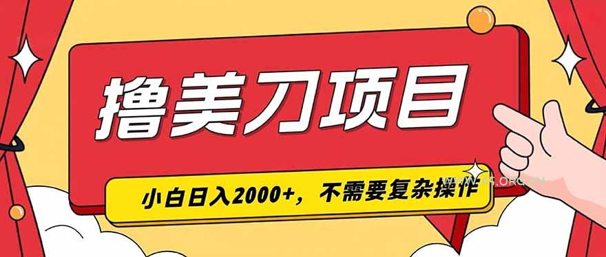 撸美刀，单日收入2000+，小白可做 - 小红泡