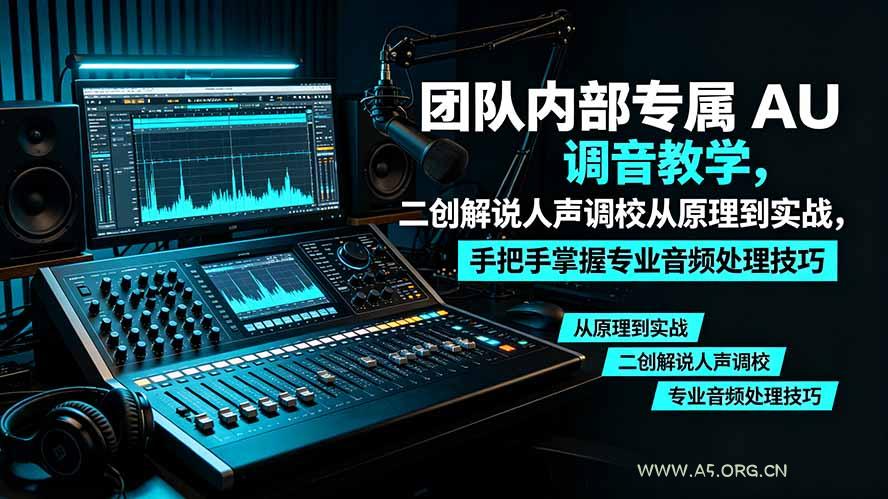 某大佬团队内部专属 AU 调音教学，二创解说人声调校从原理到实战，手把手掌握专业音频处理技巧 - 小红泡