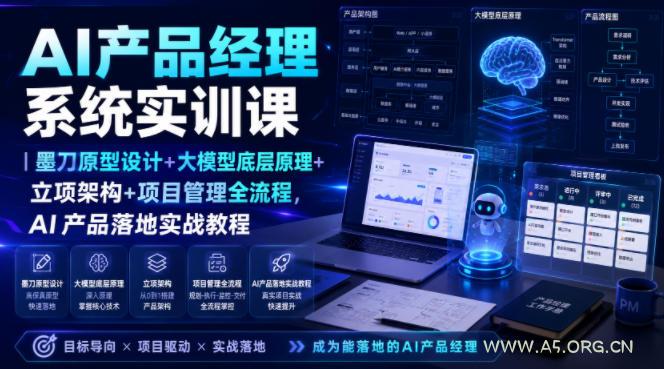 AI产品经理系统实训课|墨刀原型设计+大模型底层原理+立项架构+项目管理全流程,AI产品落地实战教程 - 小红泡 AI产品经理系统实训课|墨刀原型设计+大模型底层原理+立项架构+项目管理全流程,AI产品落地实战教程