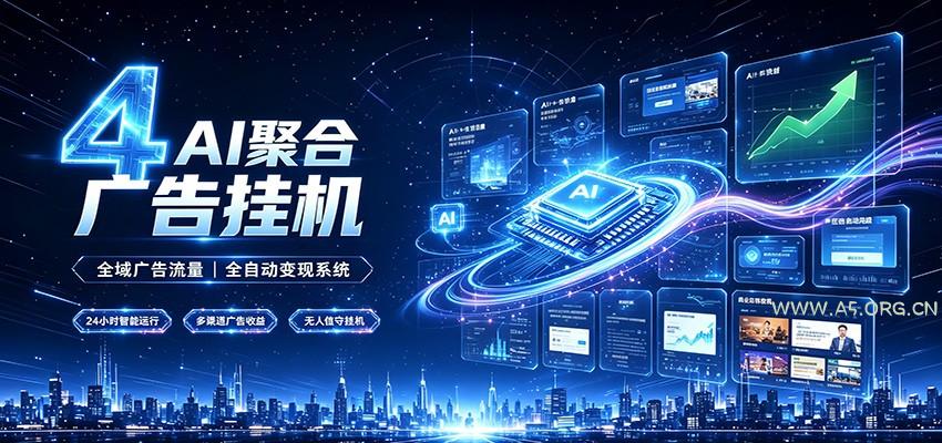 全域广告流量聚合，AI无人挂机稳赚佣金，打造长期稳定被动收入副业 - 小红泡