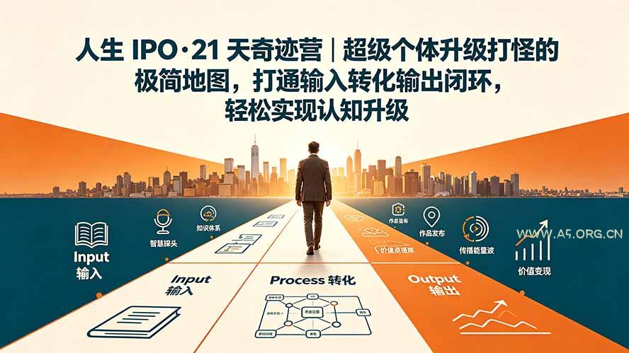 人生 IPO-21 天奇迹营|超级个体升级打怪的极简地图,打通输入转化输出闭环,轻松实现认知升级 - 小红泡 人生 IPO-21 天奇迹营|超级个体升级打怪的极简地图,打通输入转化输出闭环,轻松实现认知升级 - 小红泡