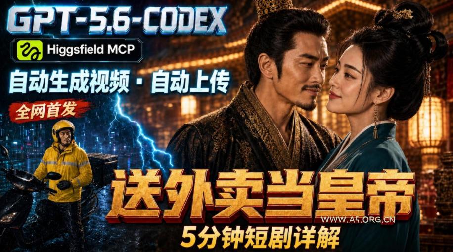 GPT-5.6 Codex+Higgsfield MCP:一条指令生成5分钟短剧并自动上传YouTube(油管) - 小红泡 GPT-5.6 Codex+Higgsfield MCP:一条指令生成5分钟短剧并自动上传YouTube(油管)