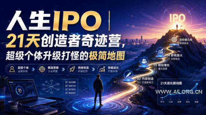 人生IPO︱21天创造者奇迹营，​超级个体升级打怪的极简地图