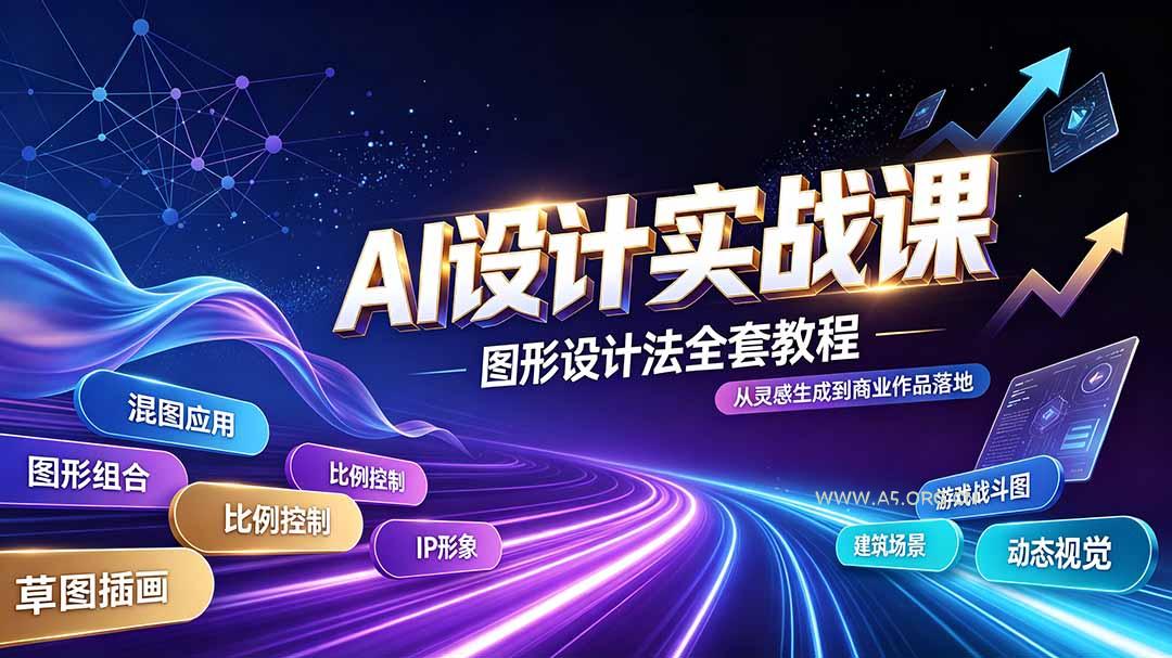 AI设计实战课|图形设计法全套教程,解锁AI工作流技法,精通插画IP、建筑、游戏视觉创作 - 小红泡 AI设计实战课|图形设计法全套教程,解锁AI工作流技法,精通插画IP、建筑、游戏视觉创作 - 小红泡