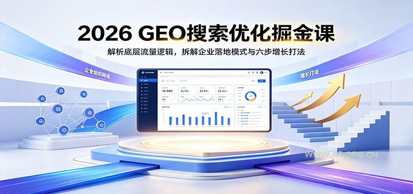 2026 GEO搜索优化掘金课：解析底层流量逻辑，拆解企业落地模式与六步增长打法 - 小红泡