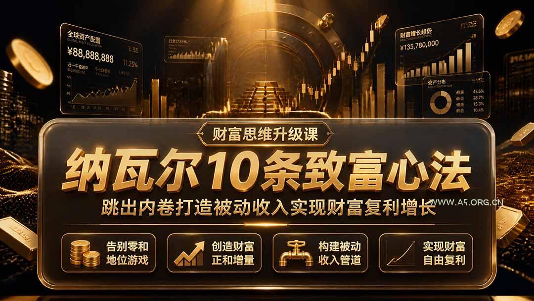 付费文章：纳瓦尔10条致富心法，跳出内卷打造被动收入实现财富复利增长 - 小红泡