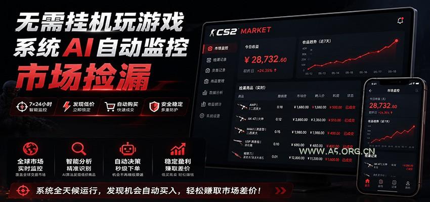 系统AI自动监控市场捡漏，不用玩游戏，只需要一部手机，支持任何形式数据验证 - 小红泡