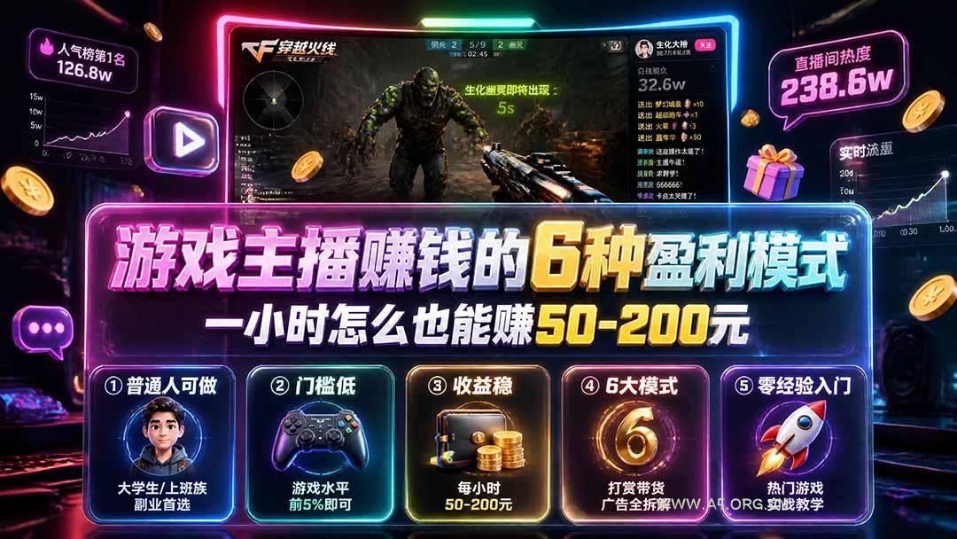 付费文章:游戏主播赚钱的6种盈利模式,一小时怎么也能赚50-200元 - 小红泡 付费文章:游戏主播赚钱的6种盈利模式,一小时怎么也能赚50-200元 - 小红泡