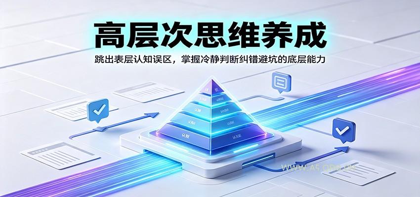 高层次思维养成：跳出表层认知误区，掌握冷静判断纠错避坑的底层能力 - 小红泡