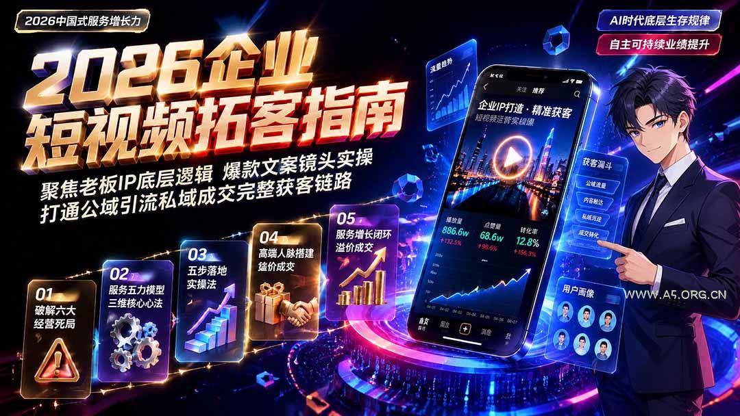 2026AI时代服务增长力实战课-无水印｜五力模型三维心法教学，破解门店客源流失低价内卷实现长效业绩增长 - 小红泡