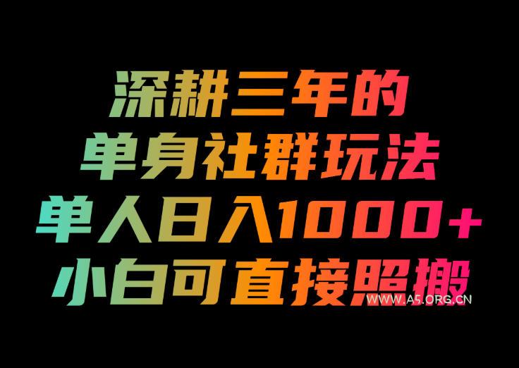 深耕三年的单身社群玩法,单人日入1000+,小白可直接照搬!【揭秘】 - 小红泡 深耕三年的单身社群玩法,单人日入1000+,小白可直接照搬!【揭秘】
