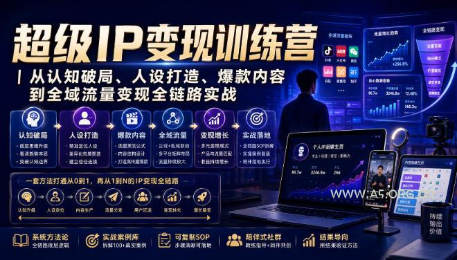 超级IP变现训练营|从认知破局、人设打造、爆款内容到全域流量变现全链路实战 - 小红泡 超级IP变现训练营|从认知破局、人设打造、爆款内容到全域流量变现全链路实战