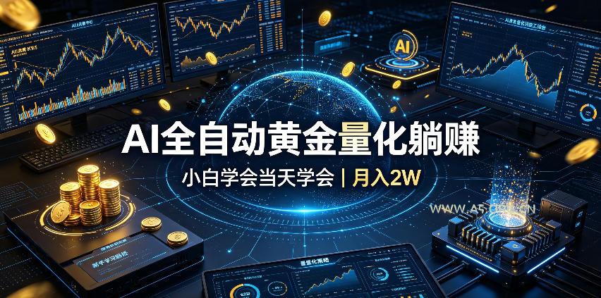 AI全自动黄金量化躺賺:小白学会当天学会,月入2W!【揭秘】 - 小红泡 AI全自动黄金量化躺賺:小白学会当天学会,月入2W!【揭秘】