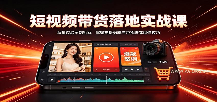 短视频带货落地实战课：海量爆款案例拆解，掌握拍摄剪辑与带货脚本创作技巧 - 小红泡