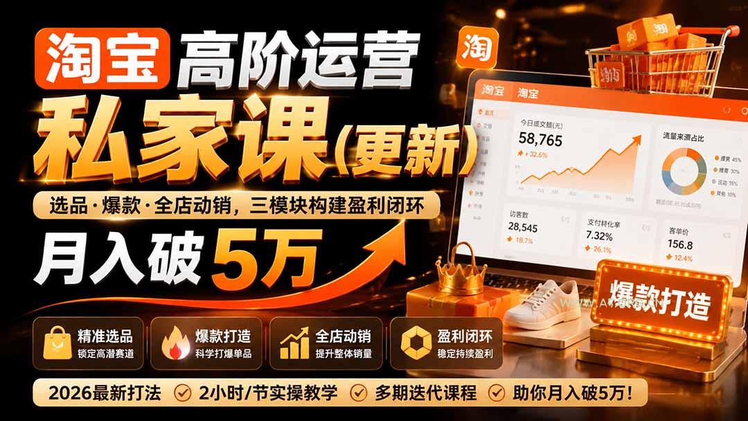 淘宝高阶运营私家课(更新26年 - 小红泡 淘宝高阶运营私家课(更新26年 - 小红泡