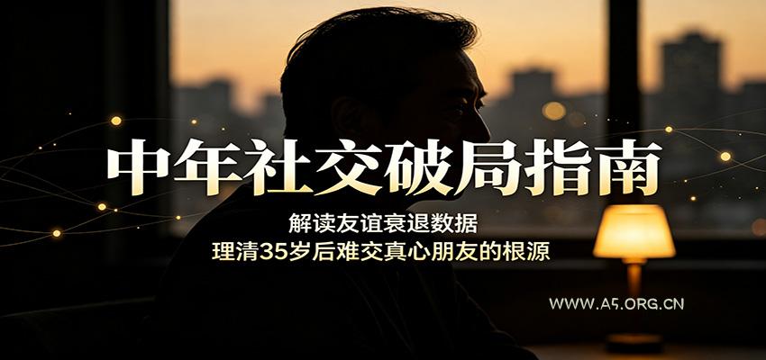 中年社交破局指南：解读友谊衰退数据，理清35岁后难交真心朋友的根源 - 小红泡