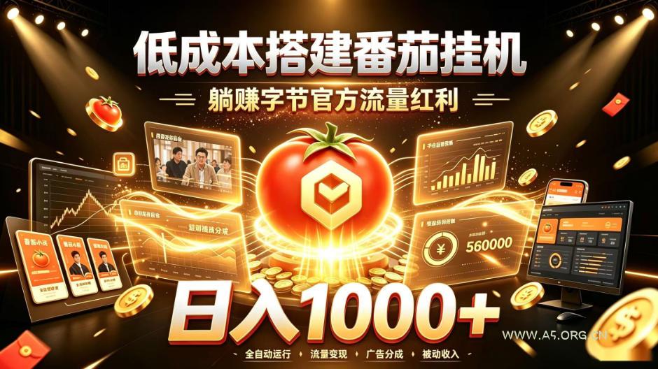 低成本搭建番茄挂G,躺賺字节官方流量红利,日入1k+,全程傻瓜式落地【揭秘】 - 小红泡 低成本搭建番茄挂G,躺賺字节官方流量红利,日入1k+,全程傻瓜式落地【揭秘】