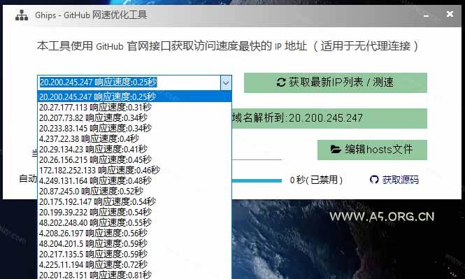 GitHub网速优化工具！让你更快速的打开Github，自动响应最快的节点，轻量级开源工具， Ghips - 小红泡