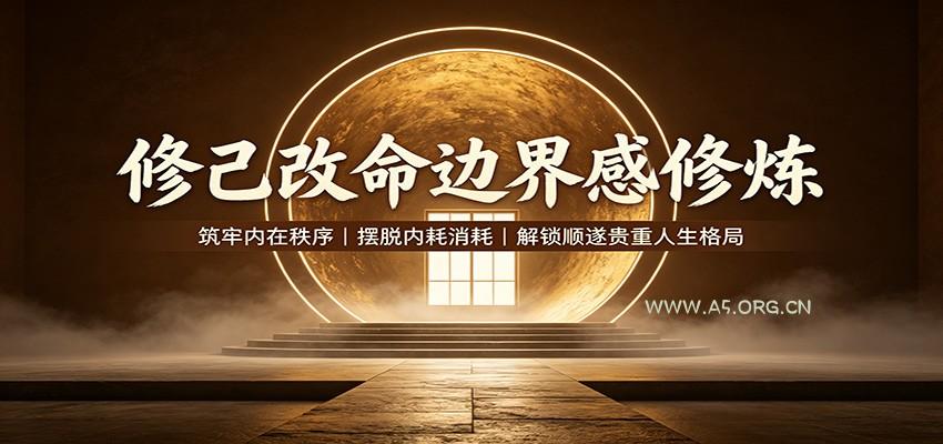 修己改命边界感修炼：筑牢内在秩序，摆脱内耗消耗，解锁顺遂贵重人生格局 - 小红泡
