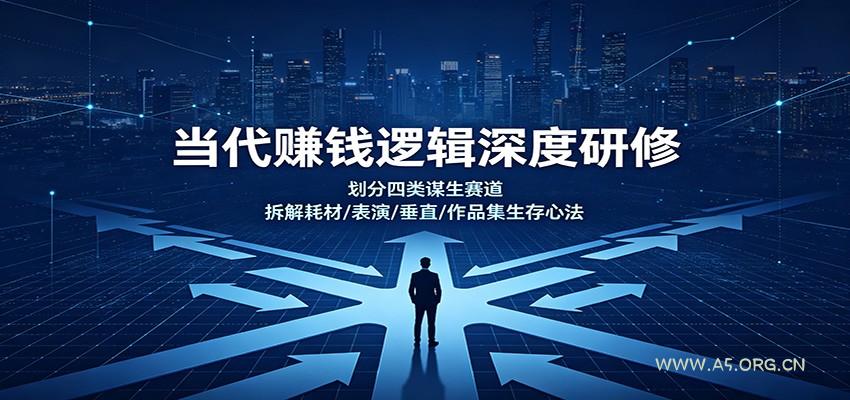 当代赚钱逻辑深度研修：划分四类谋生赛道，拆解耗材/表演/垂直/作品集生存心法 - 小红泡