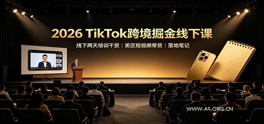 2026 TikTok跨境掘金线下课：线下两天培训干货，美区短视频带货落地笔记 - 小红泡
