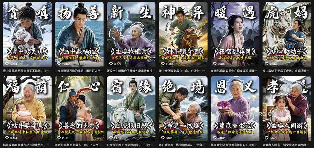 抖音AI民间故事账号实战！67W粉丝博主拆解起号、文案、画面与剪辑，分享伙伴计划及广告变现路径，月入10000+ - 小红泡