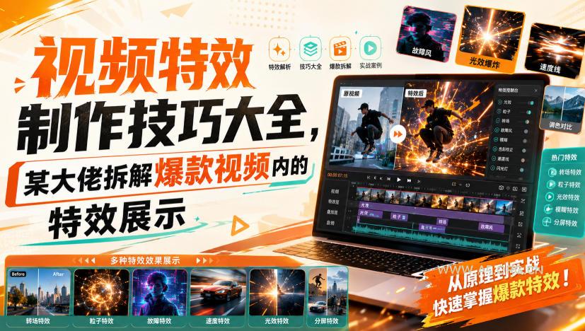 视频特效制作技巧大全,某大佬拆解爆款视频内的特效展示 - 小红泡 视频特效制作技巧大全,某大佬拆解爆款视频内的特效展示