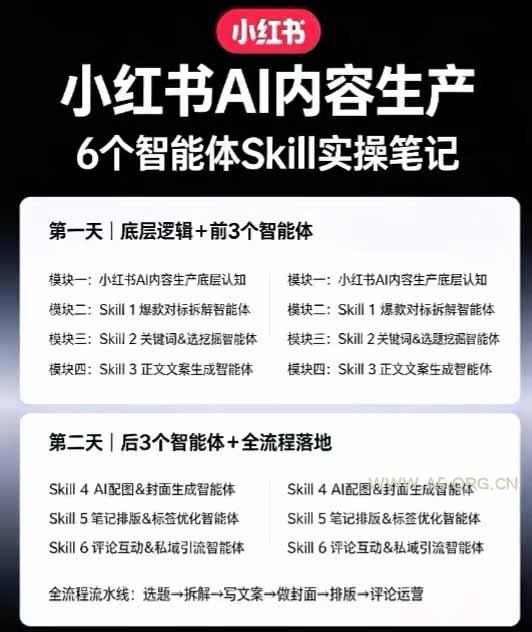 小红书AI高转化内容实战课：6大智能体+用户洞察+爆文拆解，从内容策略到批量生产复制放大全流程 - 小红泡