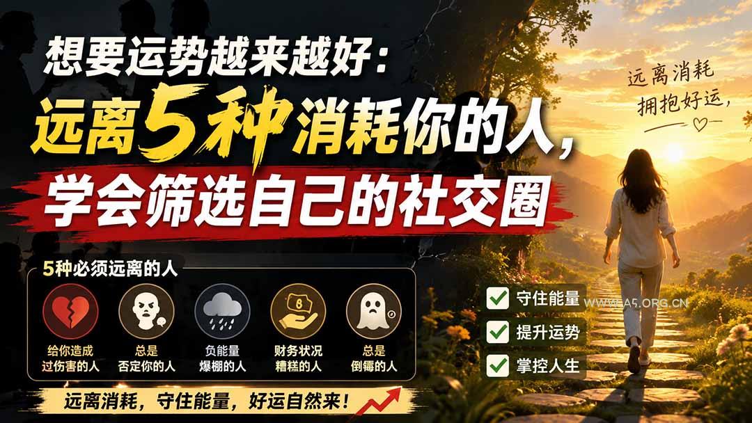 付费文章：想要运势越来越好：远离5种消耗你的人，学会筛选自己的社交圈 - 小红泡