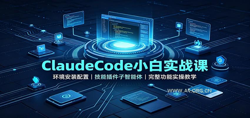 ClaudeCode小白实战课：环境安装配置，技能插件子智能体，完整功能实操教学 - 小红泡