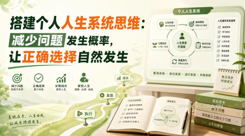 付费文章:搭建个人人生系统思维:减少问题发生概率,让正确选择自然发生 - 小红泡 付费文章:搭建个人人生系统思维:减少问题发生概率,让正确选择自然发生