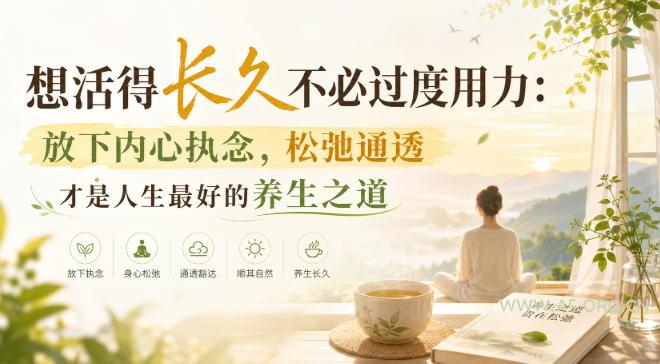 付费文章:想活得长久不必过度用力:放下内心执念,松弛通透才是人生最好的养生之道 - 小红泡 付费文章:想活得长久不必过度用力:放下内心执念,松弛通透才是人生最好的养生之道