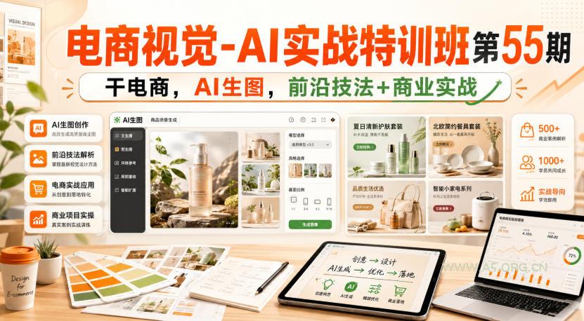 电商视觉-AI实战特训班第55期,干电商,AI生图,前沿技法+商业实战 - 小红泡 电商视觉-AI实战特训班第55期,干电商,AI生图,前沿技法+商业实战