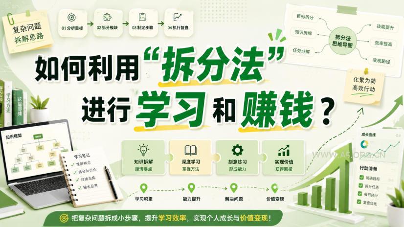 付费文章:如何利用“拆分法”进行学习和賺钱? - 小红泡 付费文章:如何利用“拆分法”进行学习和賺钱?