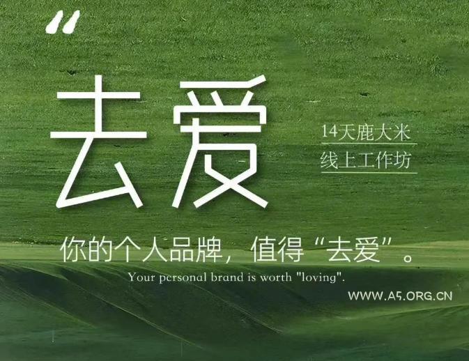 去爱14天鹿大米线上工作坊,你的个人品牌,值得“去爱” - 小红泡 去爱14天鹿大米线上工作坊,你的个人品牌,值得“去爱”
