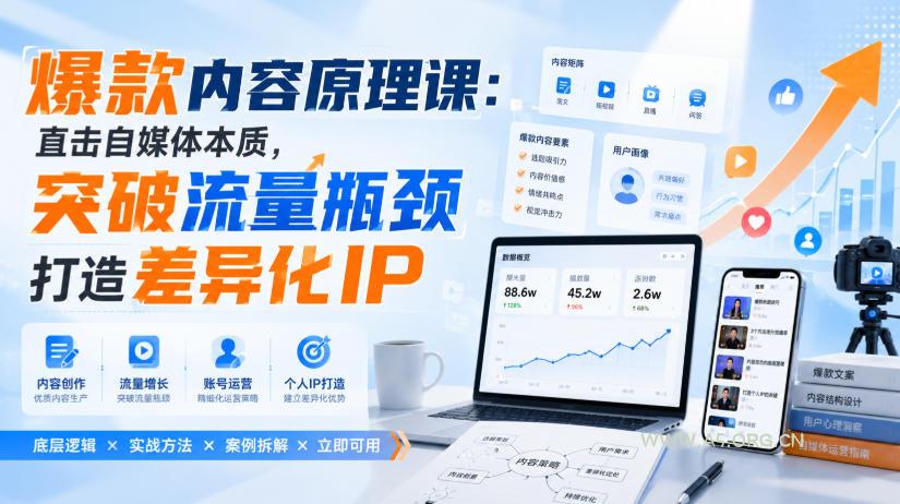 爆款内容原理课:直击自媒体本质,突破流量瓶颈打造差异化IP - 小红泡 爆款内容原理课:直击自媒体本质,突破流量瓶颈打造差异化IP