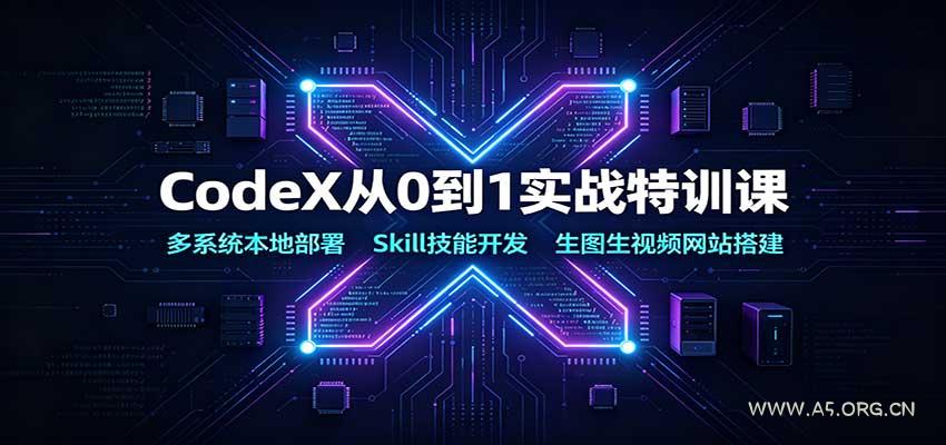 CodeX从0到1实战特训课：多系统本地部署，Skill技能开发，生图生视频网站搭建 - 小红泡
