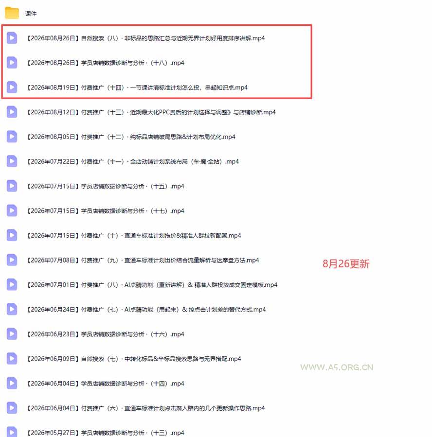 2026淘宝电商终局之战VIP课-更新：自然搜索+直通车+无界+精准人群，系统掌握测款动销与全店推广布局方法 - 小红泡