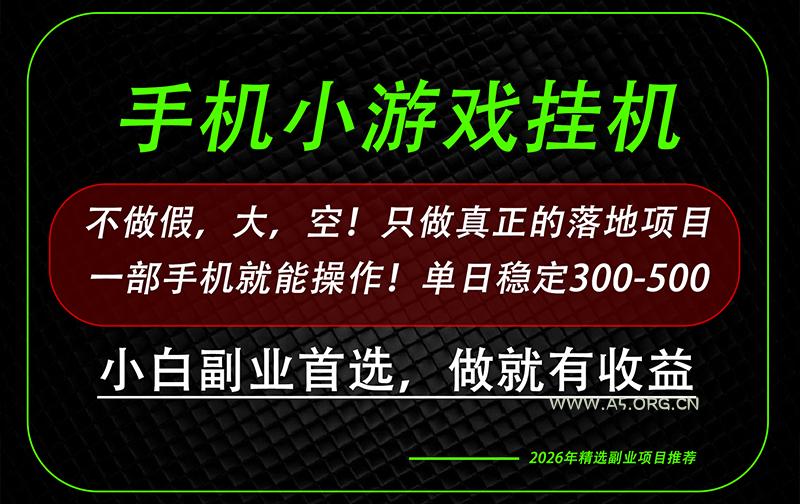 这才是真正可落地项目！每天十几分钟就够了，轻松日入500+，长期稳定可做！ - 小红泡