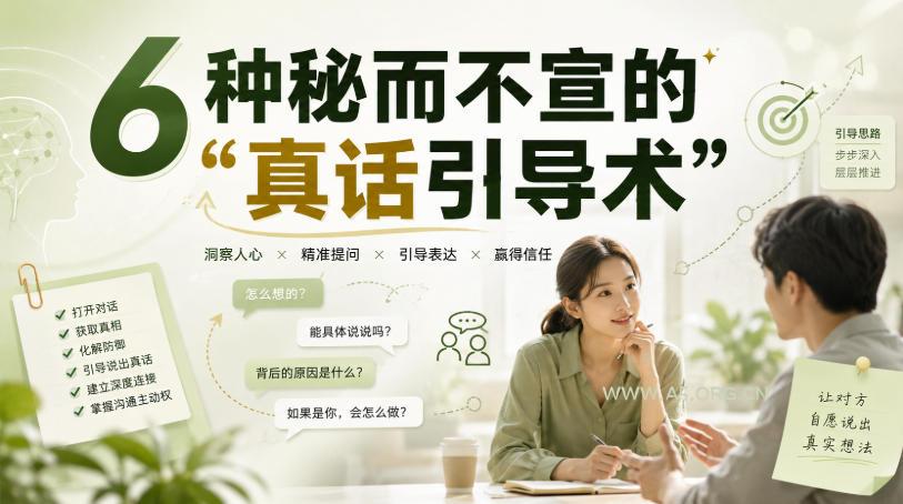 付费文章：6种秘而不宣的&ldquo;真话引导术&rdquo;