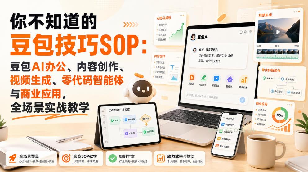 你不知道的豆包技巧SOP:豆包AI办公、内容创作、视频生成、零代码智能体与商业应用,全场景实战教学 - 小红泡 你不知道的豆包技巧SOP:豆包AI办公、内容创作、视频生成、零代码智能体与商业应用,全场景实战教学