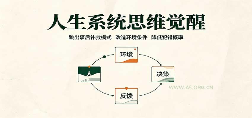 人生系统思维觉醒：跳出事后补救模式，改造环境条件，降低犯错概率 - 小红泡