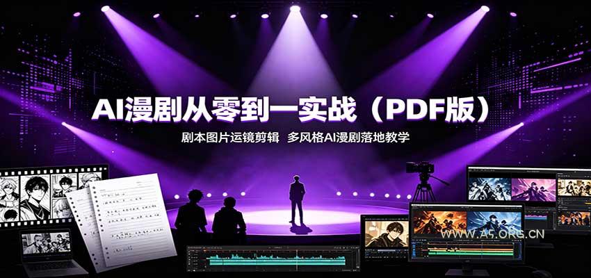 AI漫剧从零到一实战(PDF版)：剧本图片运镜剪辑，多风格AI漫剧落地教学 - 小红泡
