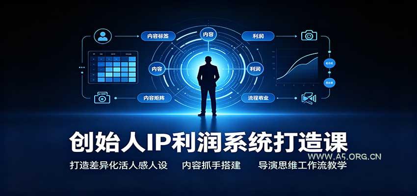 创始人IP利润系统打造课：打造差异化活人感人设，内容抓手搭建，导演思维工作流教学 - 小红泡